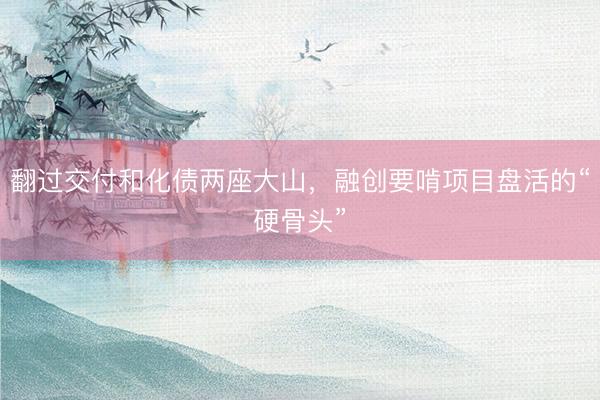翻过交付和化债两座大山，融创要啃项目盘活的“硬骨头”