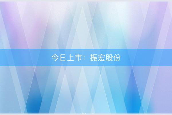 今日上市：振宏股份
