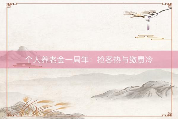 个人养老金一周年：抢客热与缴费冷