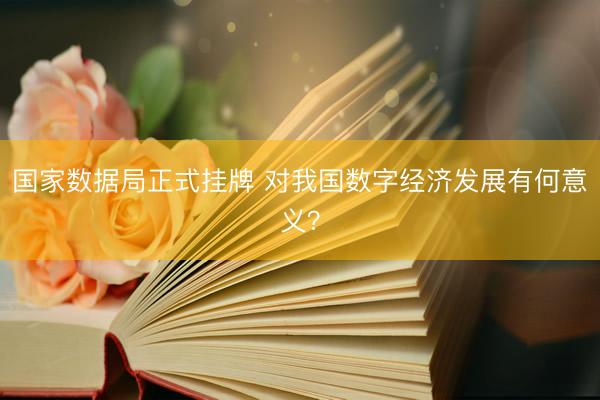 国家数据局正式挂牌 对我国数字经济发展有何意义？