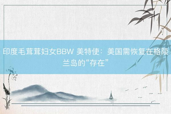 印度毛茸茸妇女BBW 美特使：美国需恢复在格陵兰岛的“存在”