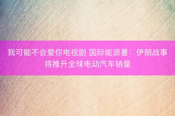 我可能不会爱你电视剧 国际能源署：伊朗战事将推升全球电动汽车销量