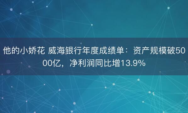 他的小娇花 威海银行年度成绩单：资产规模破5000亿，净利润同比增13.9%