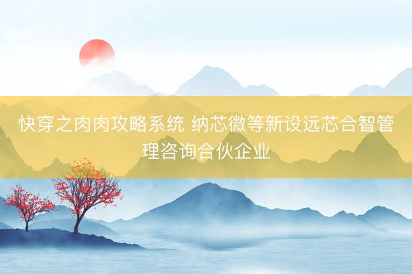 快穿之肉肉攻略系统 纳芯微等新设远芯合智管理咨询合伙企业
