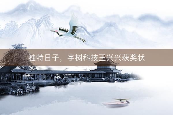 独特日子，宇树科技王兴兴获奖状