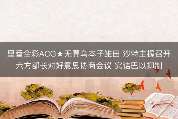 里番全彩ACG★无翼乌本子雏田 沙特主握召开六方部长对好意思协商会议 究诘巴以抑制