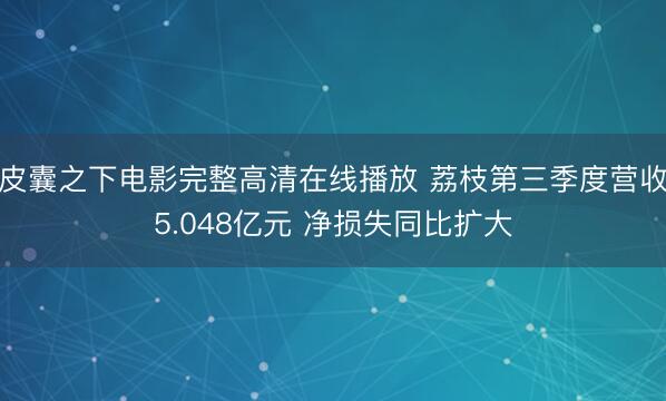 皮囊之下电影完整高清在线播放 荔枝第三季度营收5.048亿元 净损失同比扩大